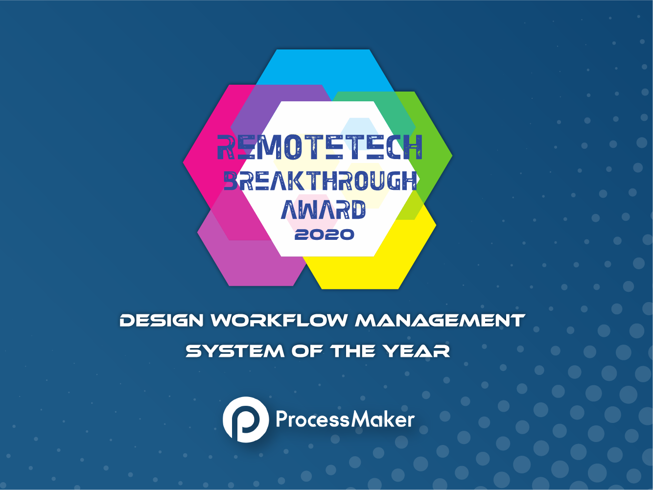 ProcessMaker récompensé comme "Système de gestion du flux de travail de conception de l'année" dans le cadre du programme "RemoteTech Breakthrough Awards