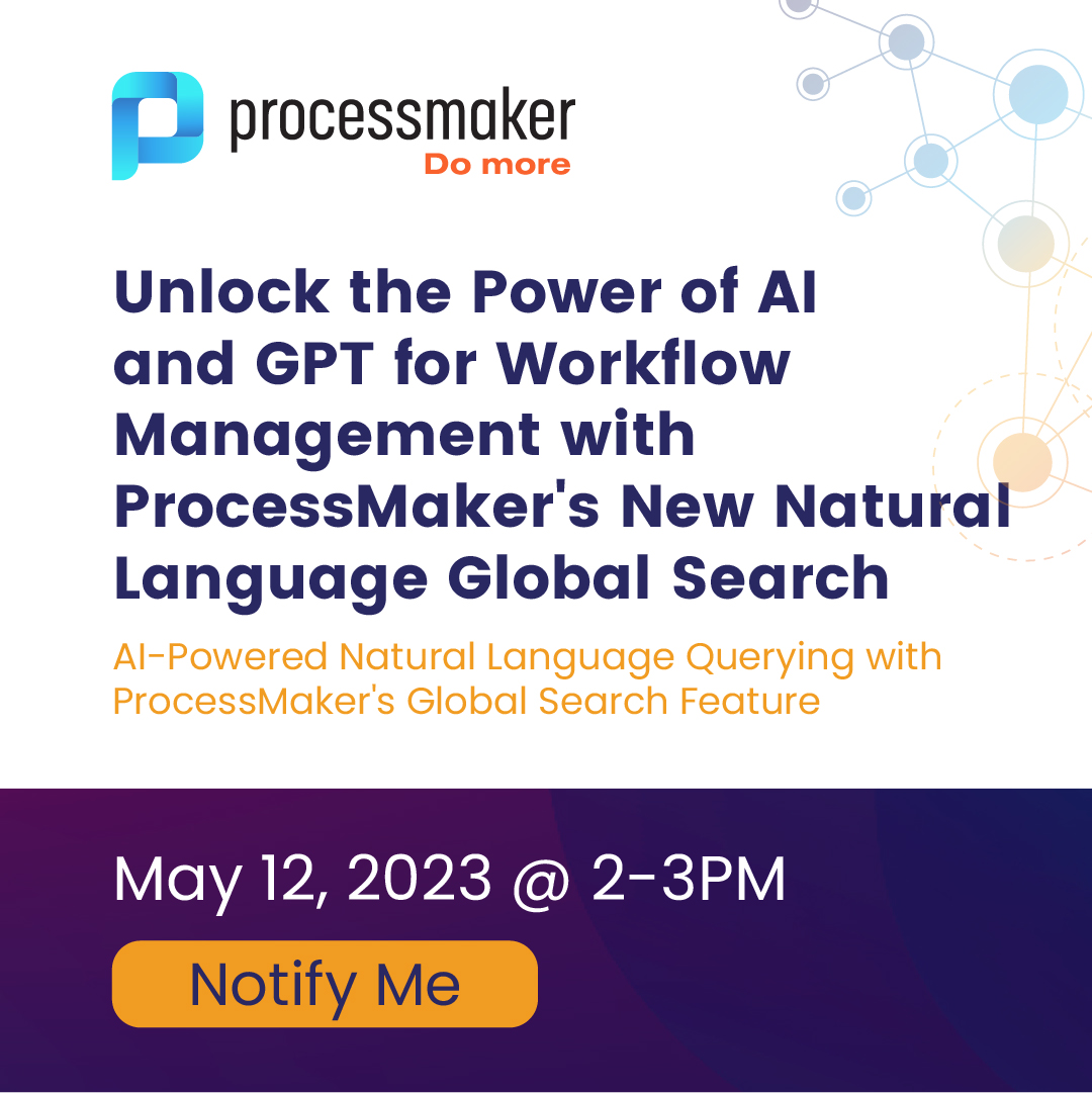 Exploitez la puissance de l'IA et du GPT pour la gestion des flux de travail grâce à la nouvelle recherche globale en langage naturel de ProcessMaker
